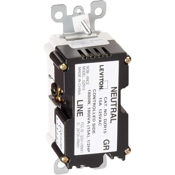 Leviton DZR15 Decora Smart White/Light Almond Outlet With Z-Wave Technology - Picture 4 of 7